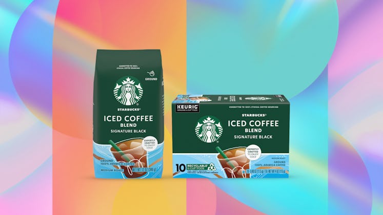 Starbucks' new iced coffee blends for at-home, include ground coffee. 