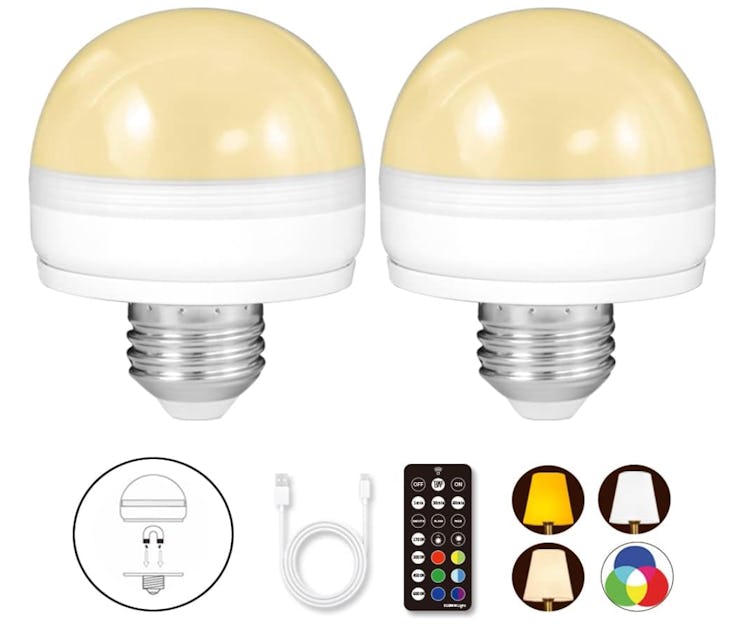 BLUEYE Rechargeable Battery Operated Light Bulb (2-Pack)