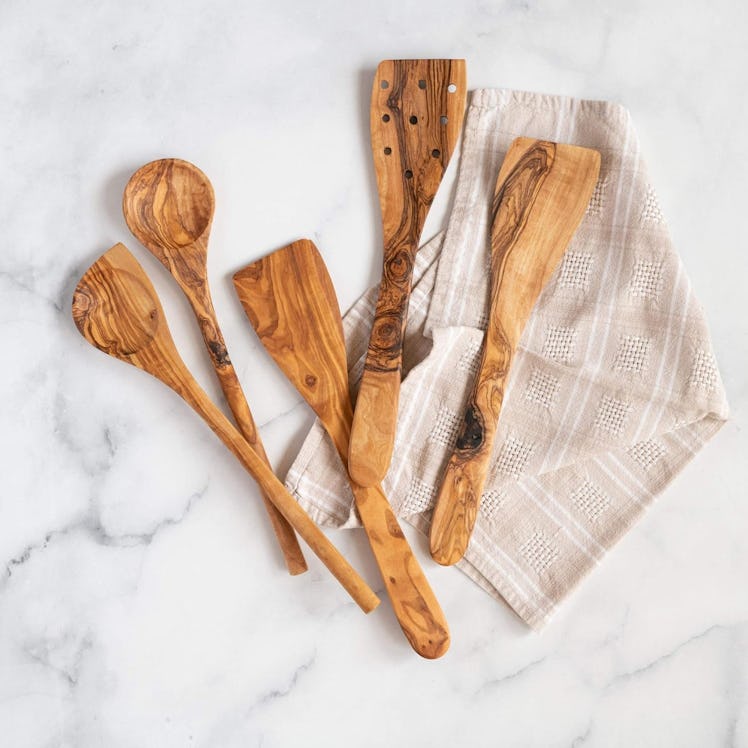 Tramanto Olive Wood Utensil Set (5 Pieces)