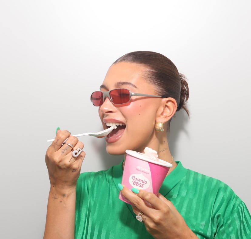 I tried Hailey Bieber's Cosmic Bliss Strawberry Glaze Soft Serve.