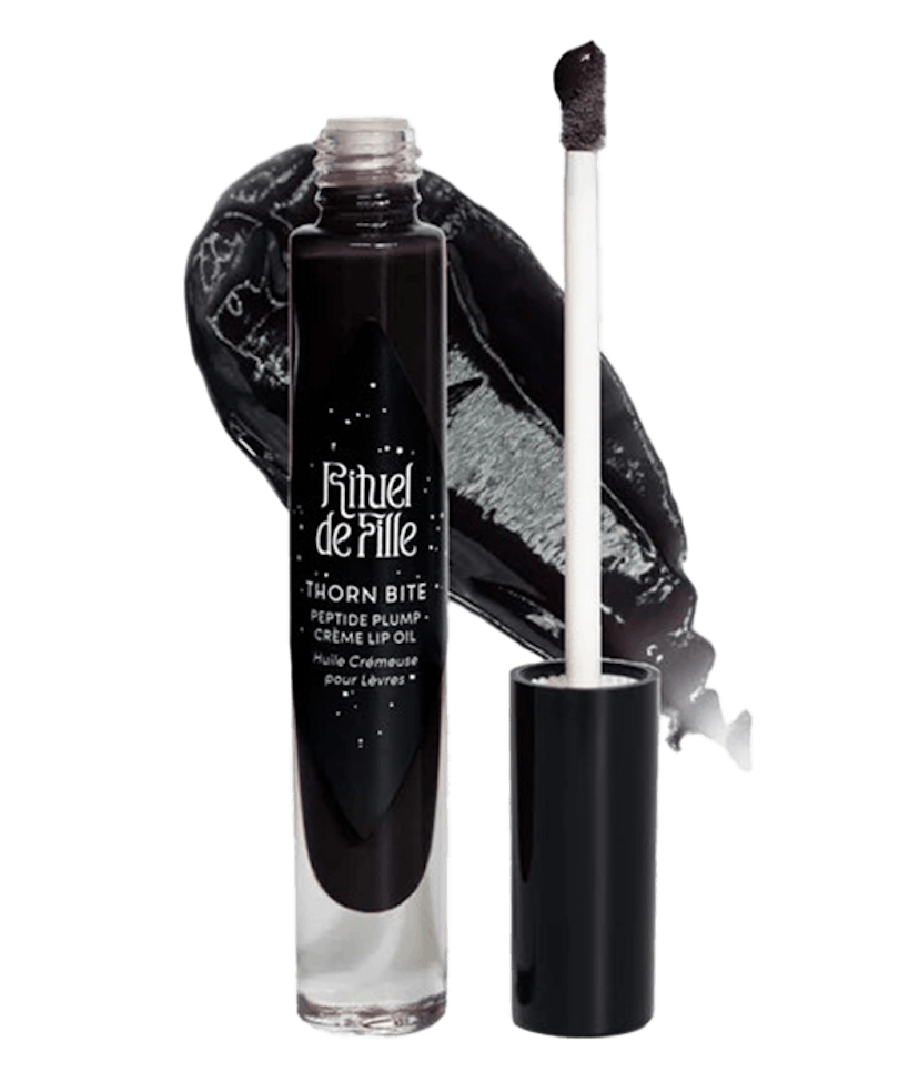 Thorn Bite Peptide Plump Crème Lip Oil in Black Thorn