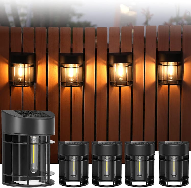 DOESLAG Solar Fence Lights (4-Pack)