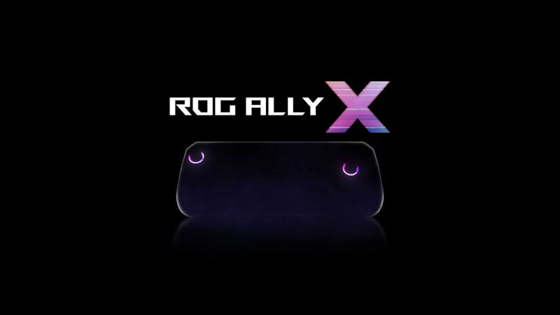 Asus ROG Ally X gaming handheld teaser.
