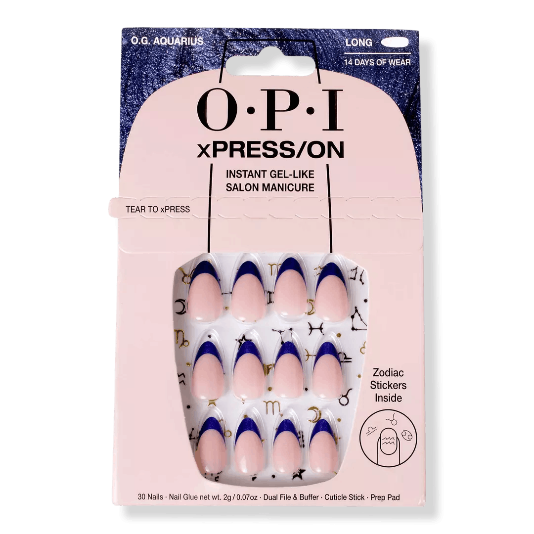 OPI xPRESS/On Big Zodiac Energy O.G. Aquarius Press On Nails