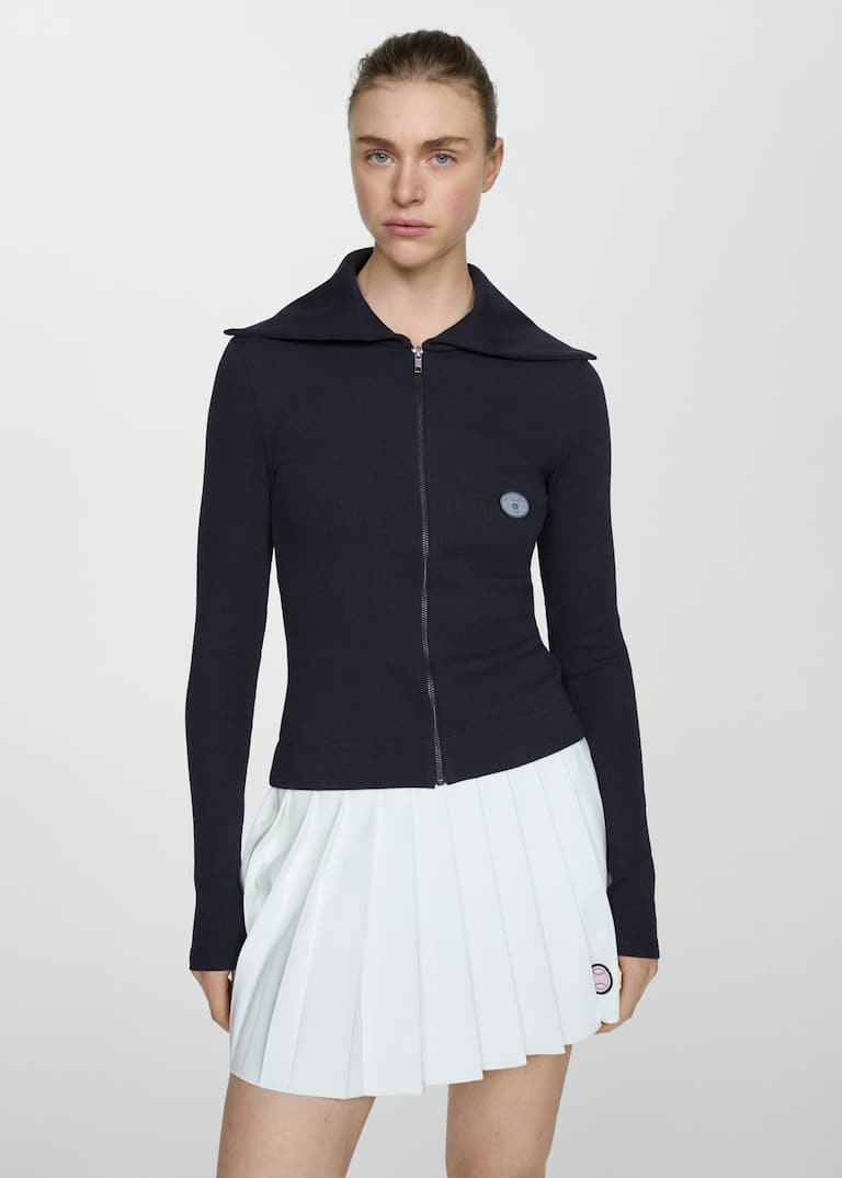 Zipped Knit Cardigan