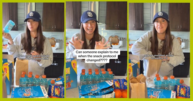 A mom wants someone to explain to her how after-sport snack duty has changed so much since she was a...