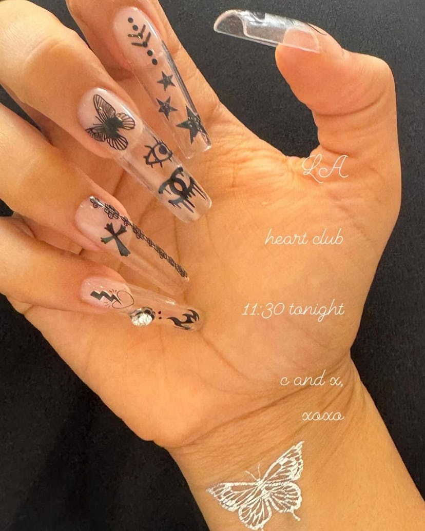 Tom Bachik created Camila Cabello's recent tattoo-inspired nail art.