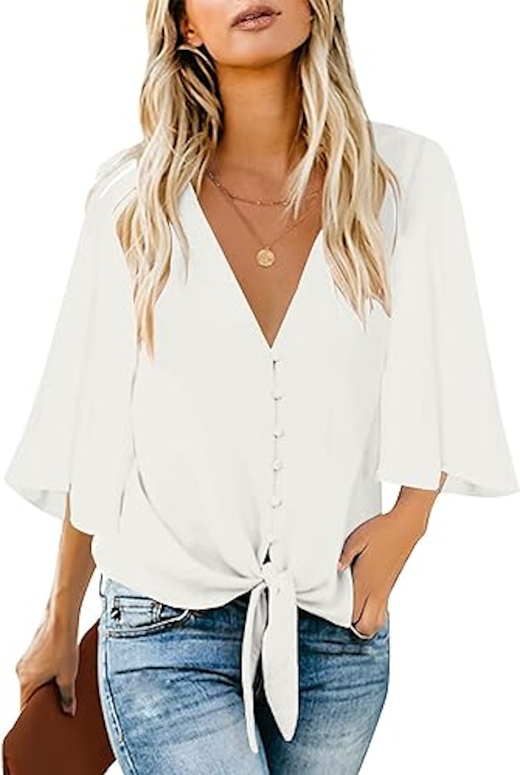 luvamia Tie-Knot Blouse