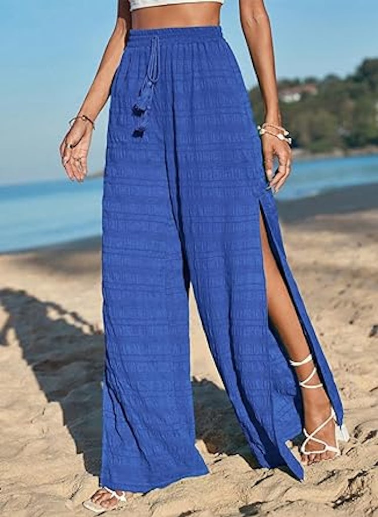 Dokotoo Wide-Leg Slit Pants