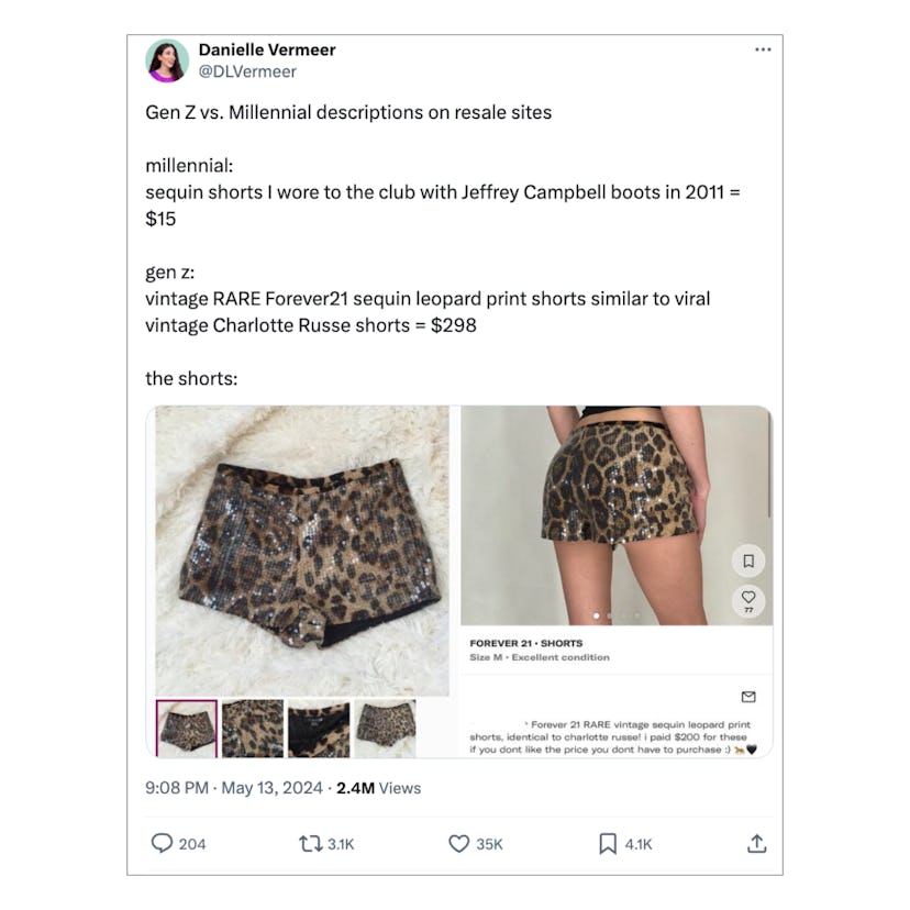 These leopard print shorts from Forever 21 because of their resold price tag.