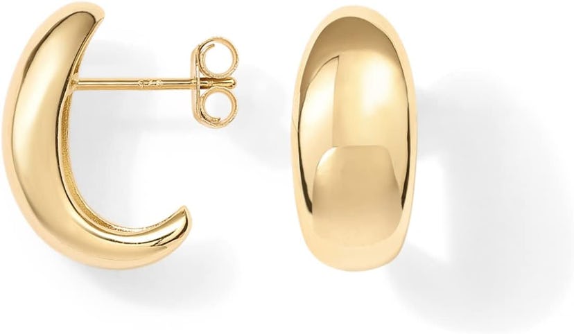 Pavoi 14K Gold-Plated Dome Huggie Earrings