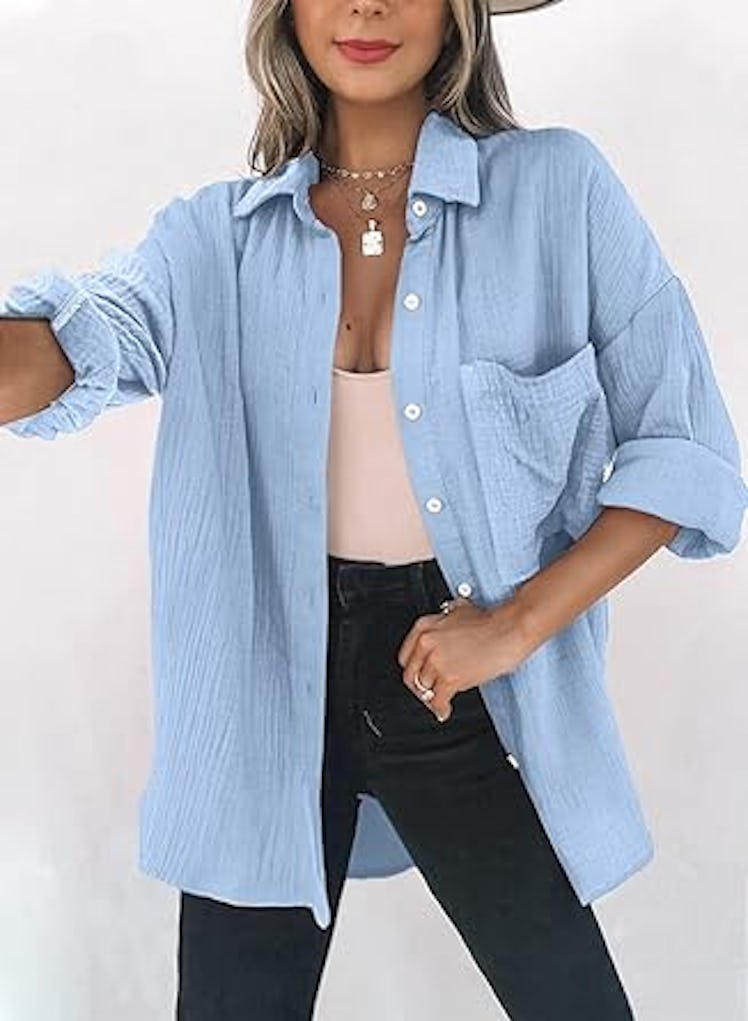 Dokotoo Gauzy Button-Down Shirt