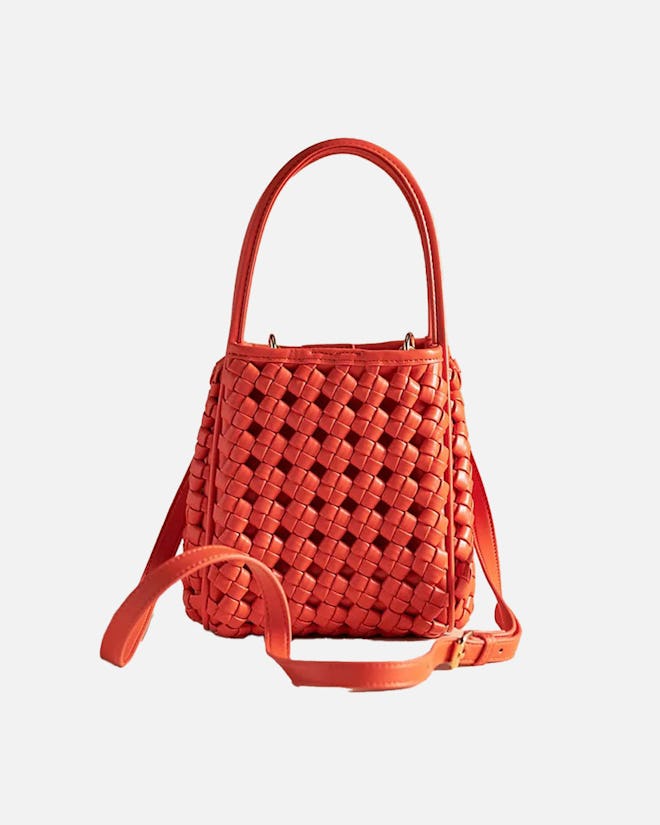 Knotted Faux Leather Mini Tote
