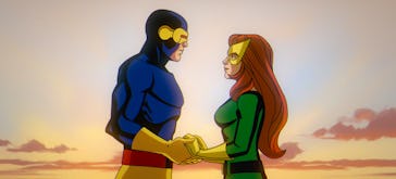 Cyclops (voiced by Ray Chase) and Jean Grey (voiced by Jennifer Hale) in X-Men '97