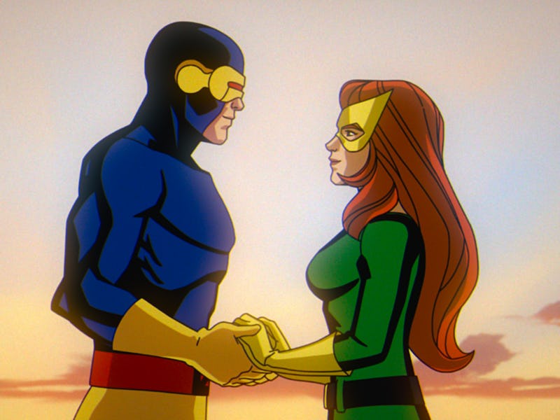 Cyclops (voiced by Ray Chase) and Jean Grey (voiced by Jennifer Hale) in X-Men '97