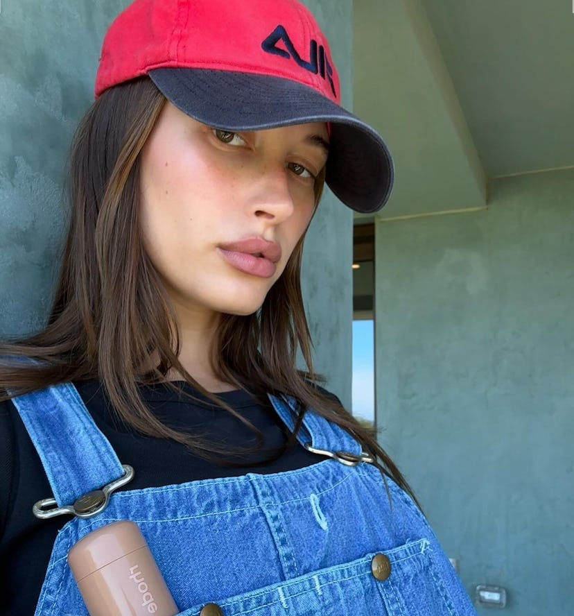 Hailey Bieber wore a retro-inspired pair of overalls