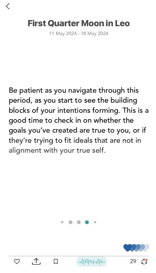 The Pattern app helped me track my planetary cycles.