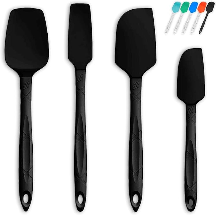 M KITCHEN WORLD Silicone Spatula for Cooking 4 Pieces - Rubber Spatulas Heat Resistant, Baking Spatu...