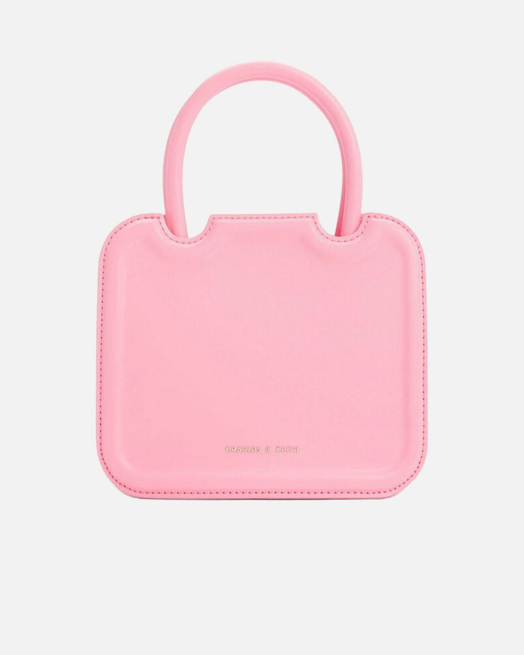 Perline Sculptural Top Handle Bag - Pink