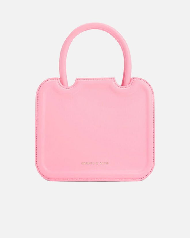 Perline Sculptural Top Handle Bag - Pink