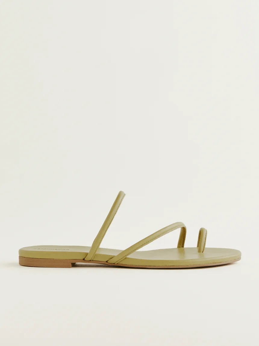 &lsquo;Ludo&rsquo; Toe Ring Strappy Flat Sandal