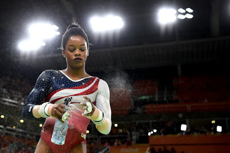 Gabby Douglas shares her self-care, including the products she uses on her feet.