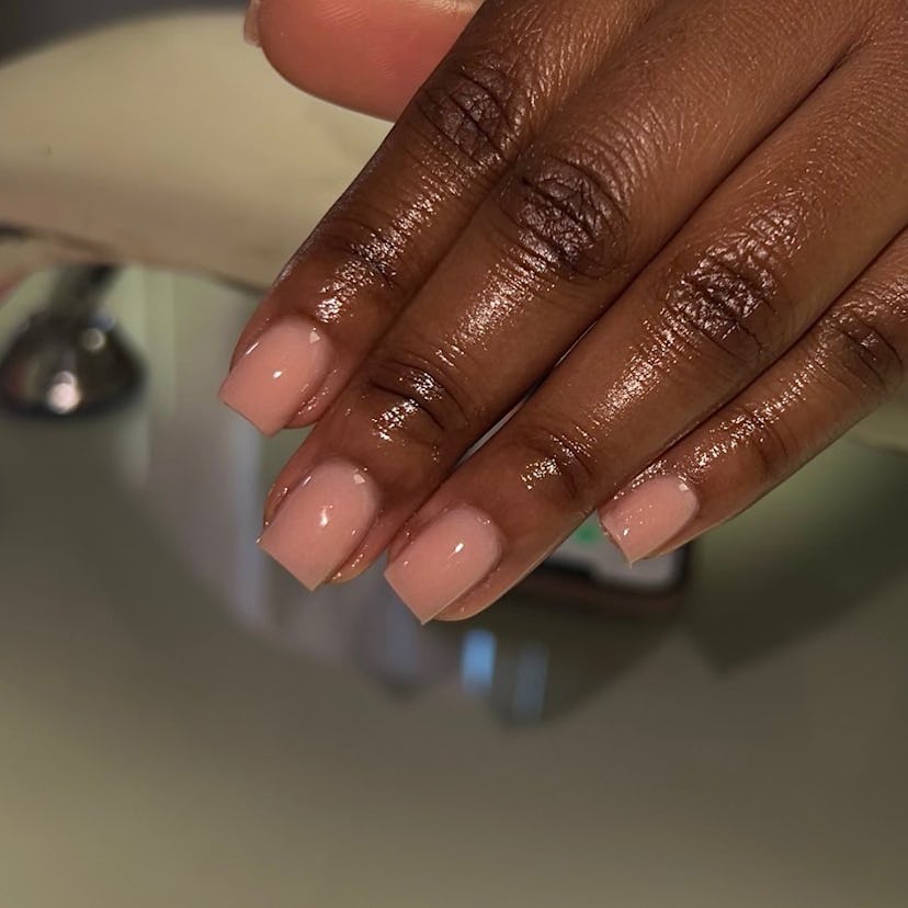 A short and square nail shape is perfect for Libra signs.