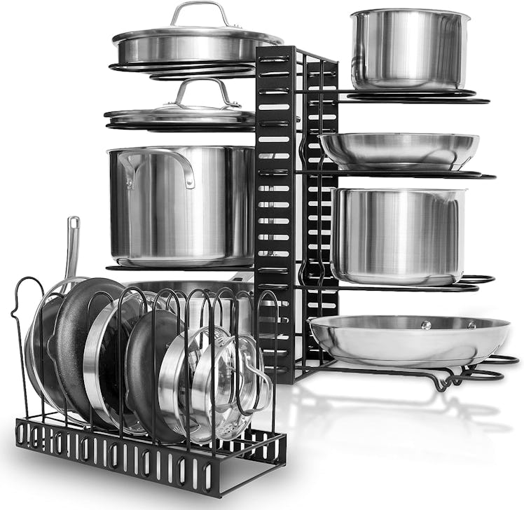 GeekDigg Adjustable Iron Pots and Pans Organizer
