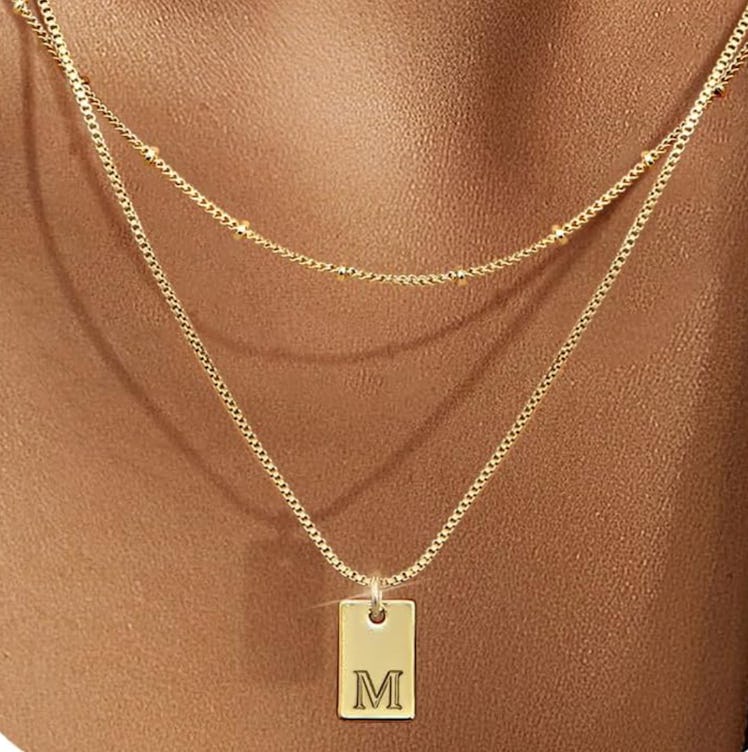 Krfy Gold Plated Initial Necklace