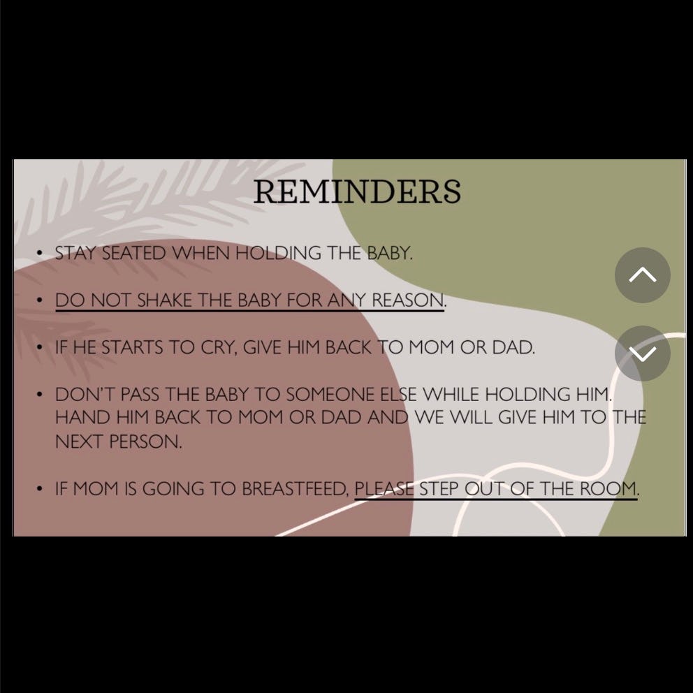 Mums Rules for Visiting Newborn Shred Through Powerpoint Presentation