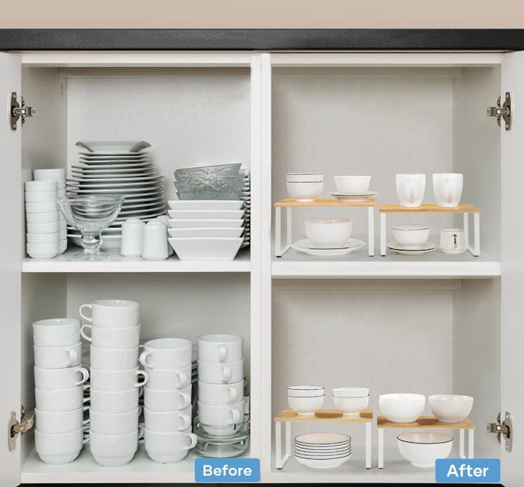 NEX MOOACE Cabinet & Counter Shelf Organizers (Set Of 4)