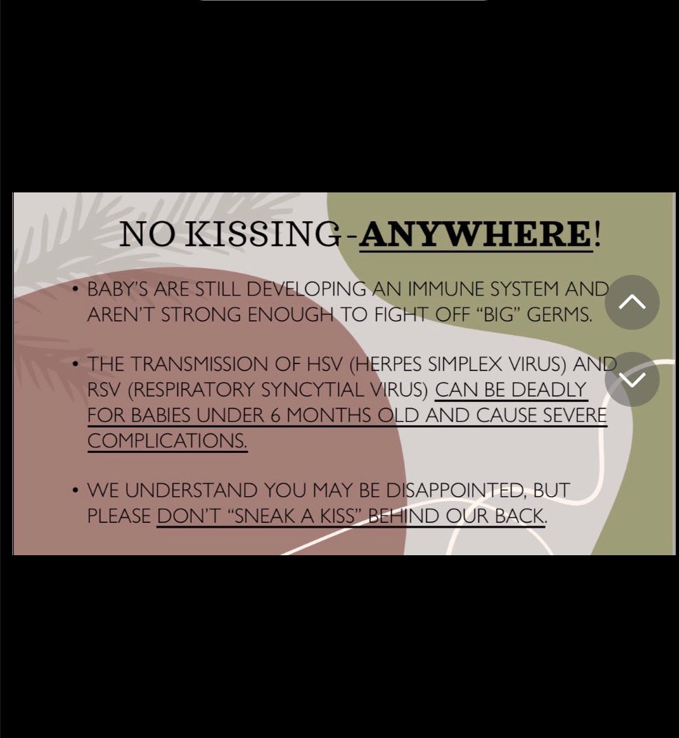 Mums Rules for Visiting Newborn Shred Through Powerpoint Presentation