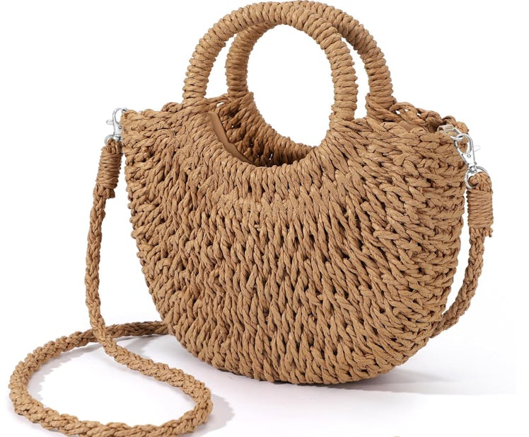 Gocvo Woven Straw Beach Handbag