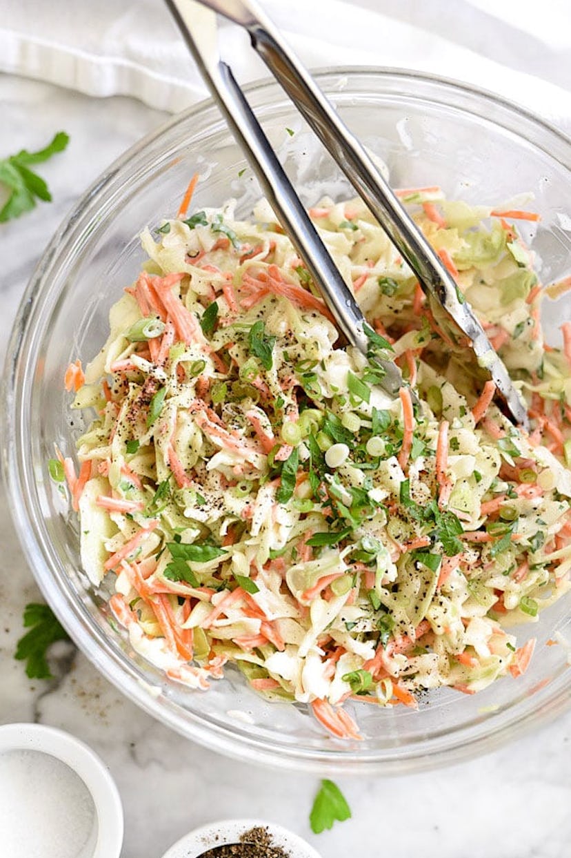Make this creamy coleslaw as a make-ahead cookout side this summer.