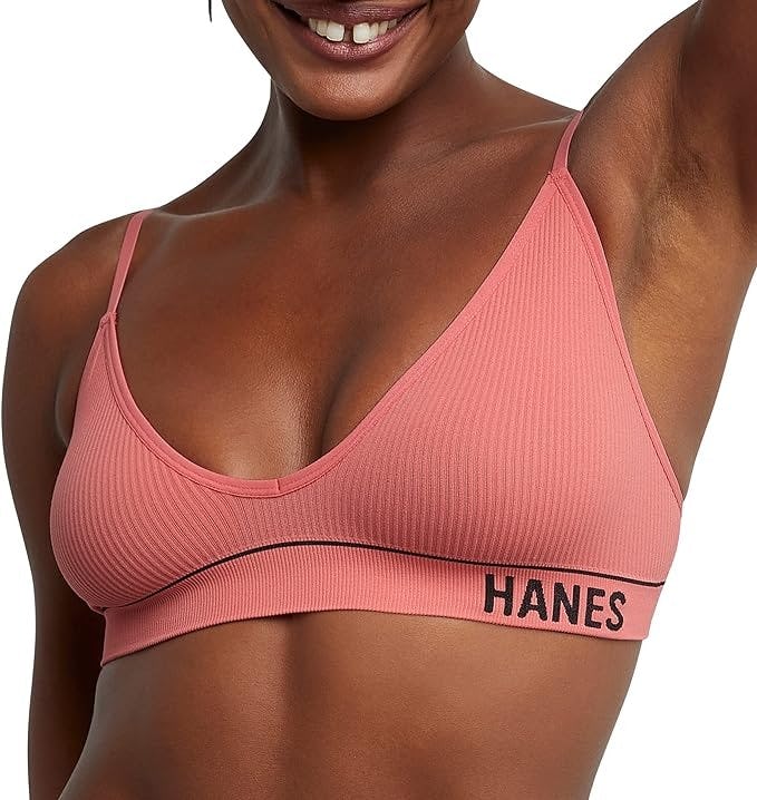 Hanes Seamless Triangle Rib Bralette