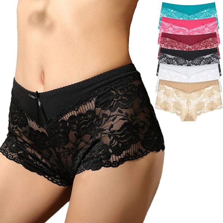 moonlight elves Lace Boyshort Panties (6-Pack)