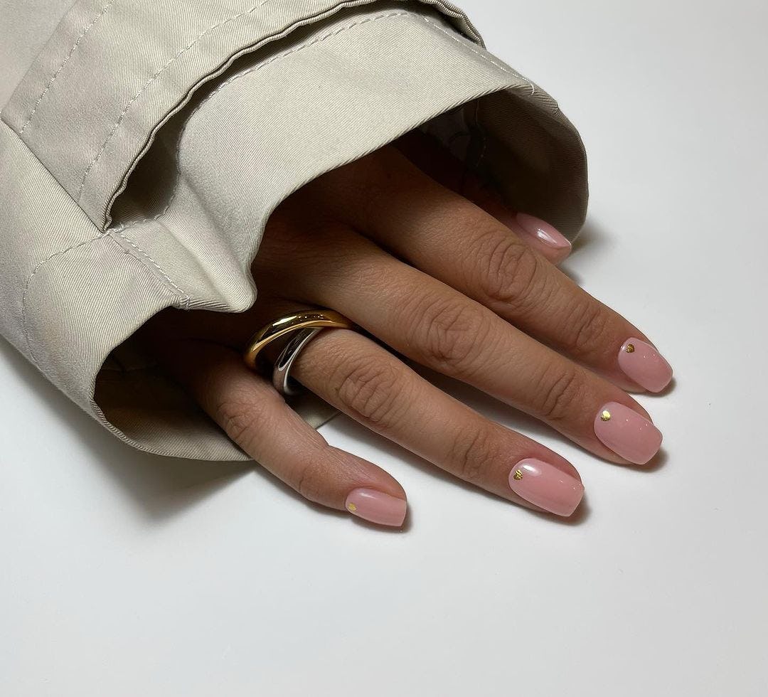 Try nails with little golden dots.