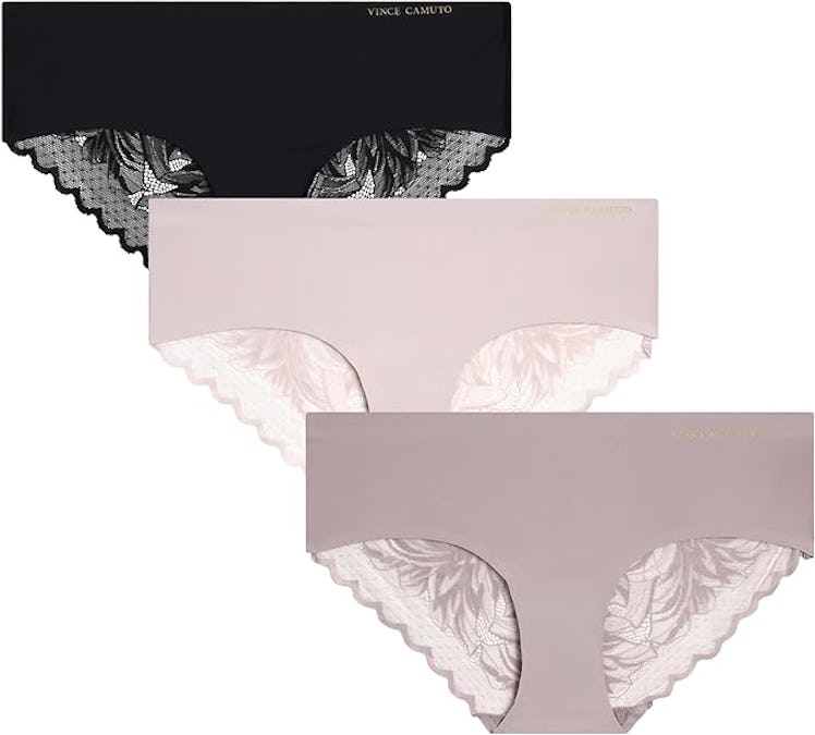  Vince Camuto Seamless Lace Hipster Briefs (3-Pack)