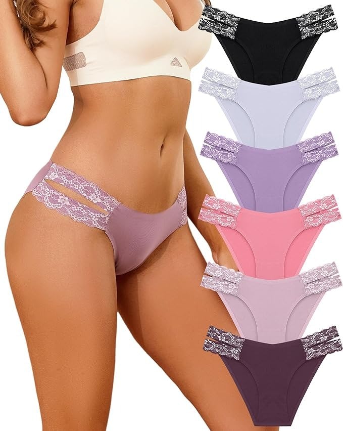 FINETOO Cheeky Bikini Panties (6-Pack)