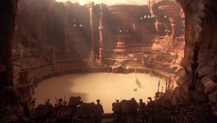 Star Wars Attack of the Clones arena scene