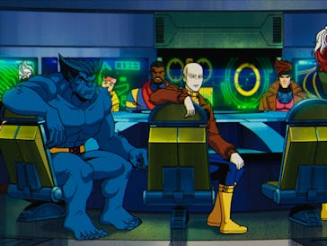 Wolverine (voiced by Cal Dodd), Storm (voiced by Alison Sealy-Smith), Beast (voiced by George Buza),...