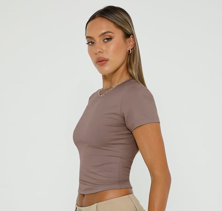 Trendy Queen Short Sleeve Crop Tee