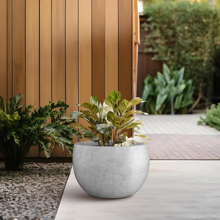 Kante 11.8" Round Concrete Planter