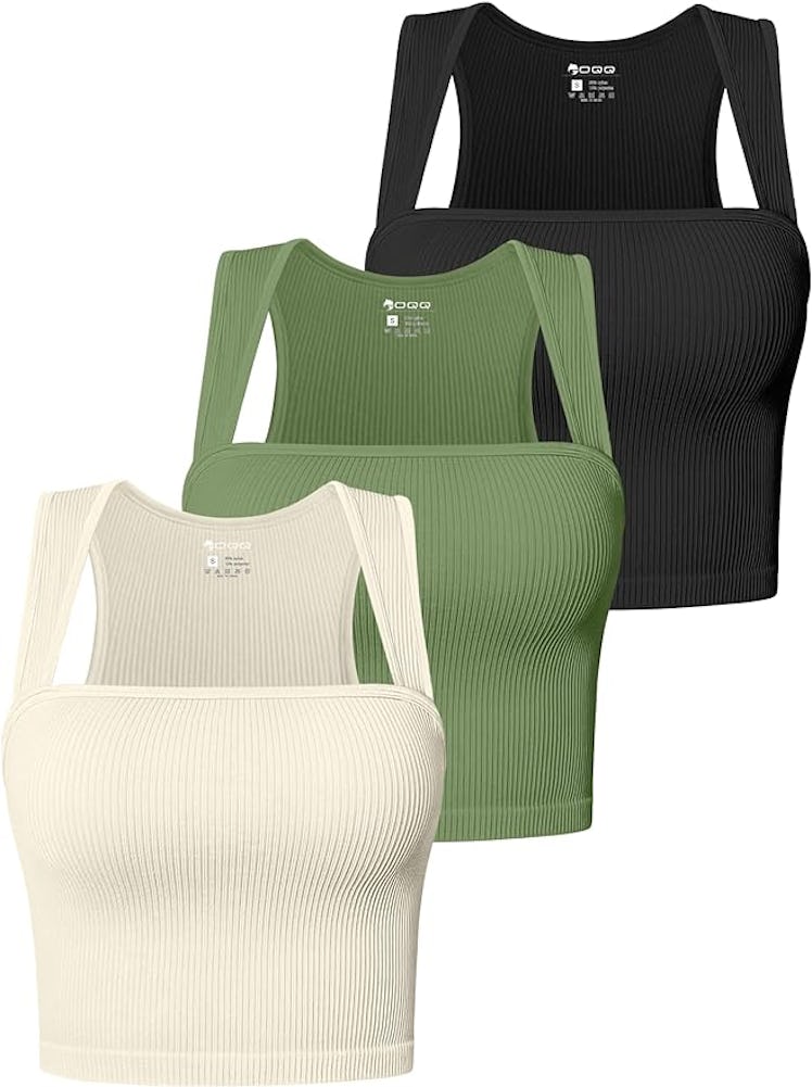 OQQ Crop Camis (3-Pack)