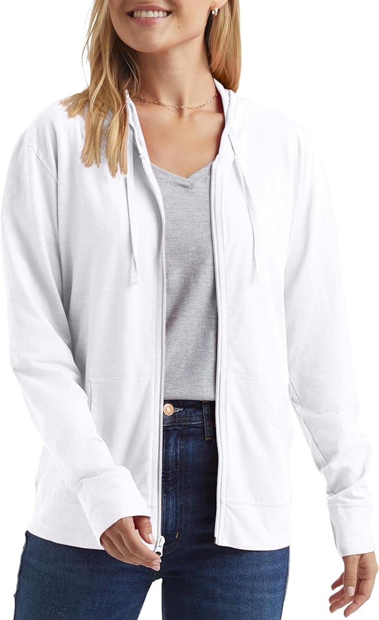 Hanes Slub Knit Full-Zip Hoodie