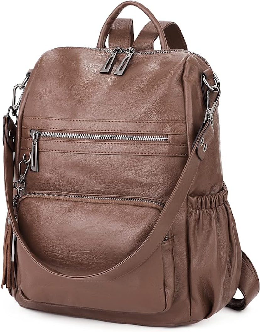 Vegan Leather Backpack Purse