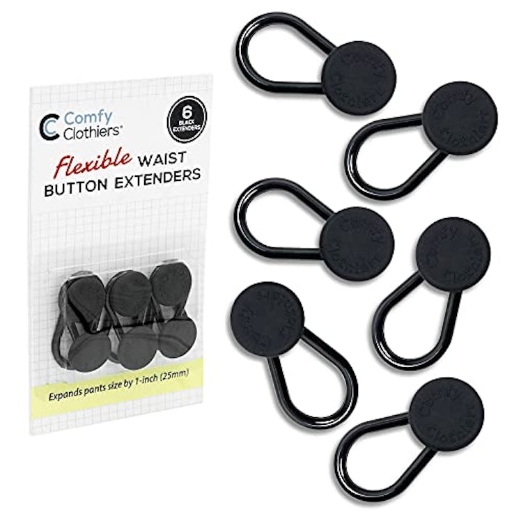 Comfy Clothiers Flexible Button Waist Extenders (6-Pack)