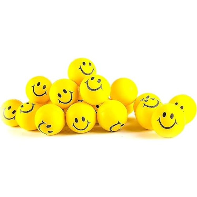 Neliblu Smiley Face Squishy Stress Balls (24-Pack)