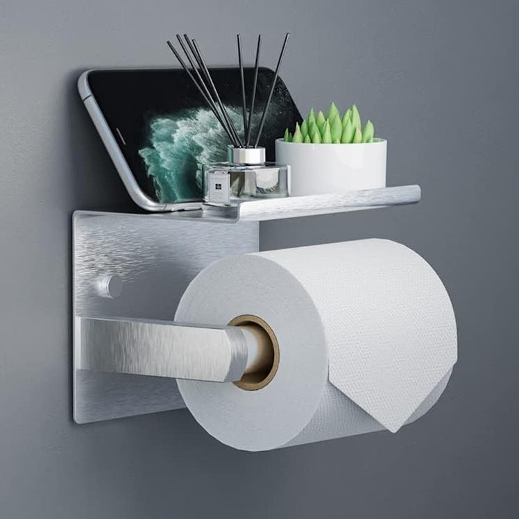 Tindbea Mega Size Toilet Paper Holder with Shelf