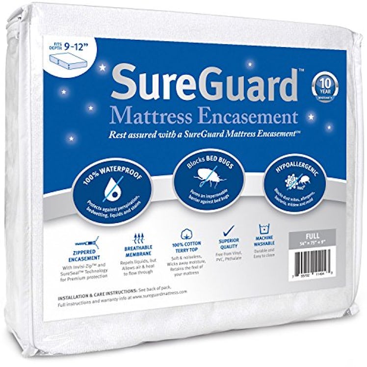 SureGuard 100% Waterproof, Bed Bug Proof Mattress Encasement 